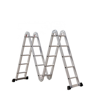 Top Multi-purpose Aluminum  Gold Step Ladder  for Construction Work with Big Hinges