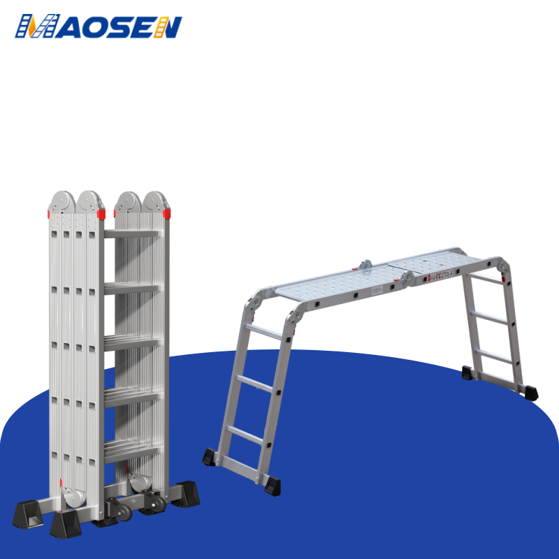 Aluminum folding multifunctional ladder large and small hinge folding aluminum stairs