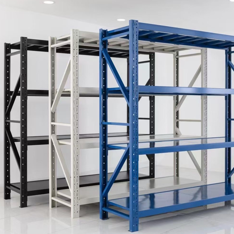 Wholesale Warehouse Shelve System Metal Light Duty Storage Rack Boltless 4 Tier Assemble Medium Duty Long Span Shelving For Sale