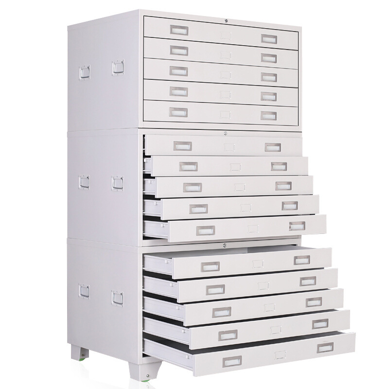 High Quality Steel A1 A0 Size Drawings with our Durable Metal Cabinets Preassembled structure Cabinet 5/10/15 Drawer Map Cabinet