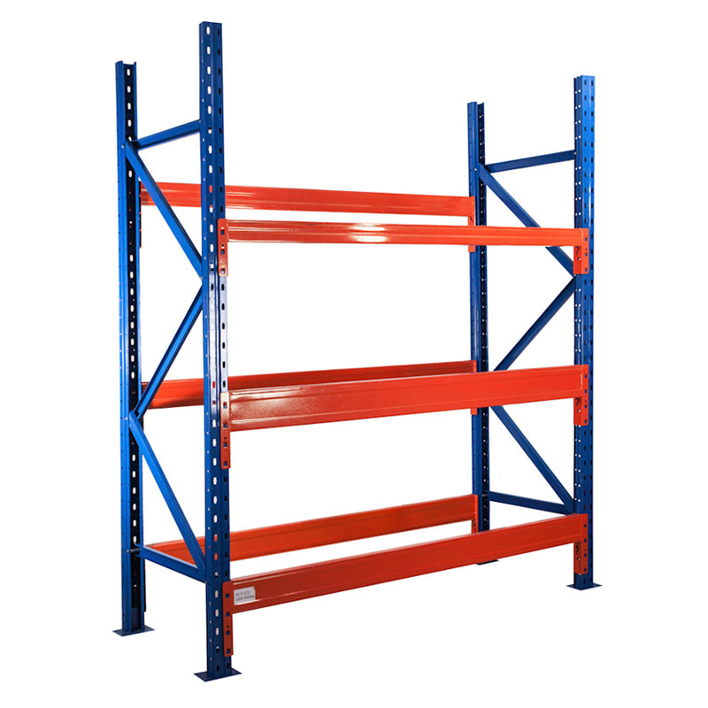 Sturdy 4-Tier Black Metal Shelving Unit for Warehouse Storage, Each Layer Holds up to 300 Kg