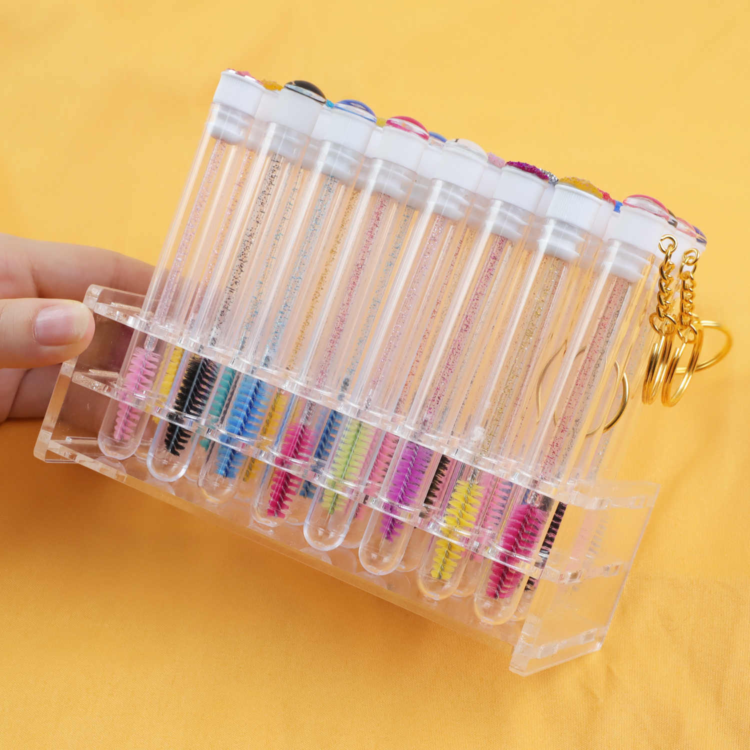 32 Holes display stand Eyelash Brush Display Storage Holder Clear Acrylic display stand