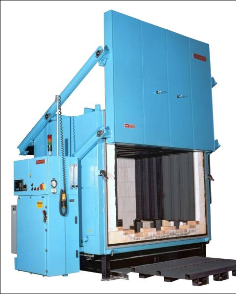 Bogie furnace for heat treatment with guillotine door refractory  flat vault for  any charge weights