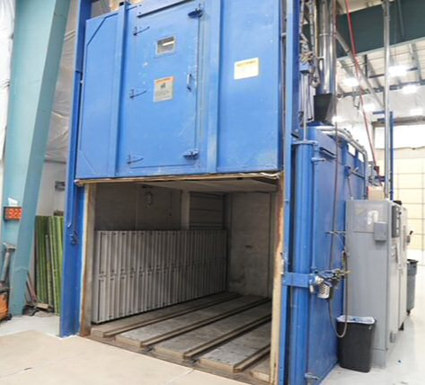 Bogie furnace for heat treatment with guillotine door refractory  flat vault for  any charge weights