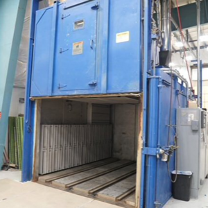 Bogie furnace for heat treatment with guillotine door refractory  flat vault for  any charge weights