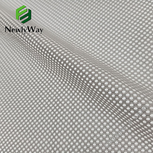 Popular white nylon and spandex stretch mesh fabric for sportswear lining