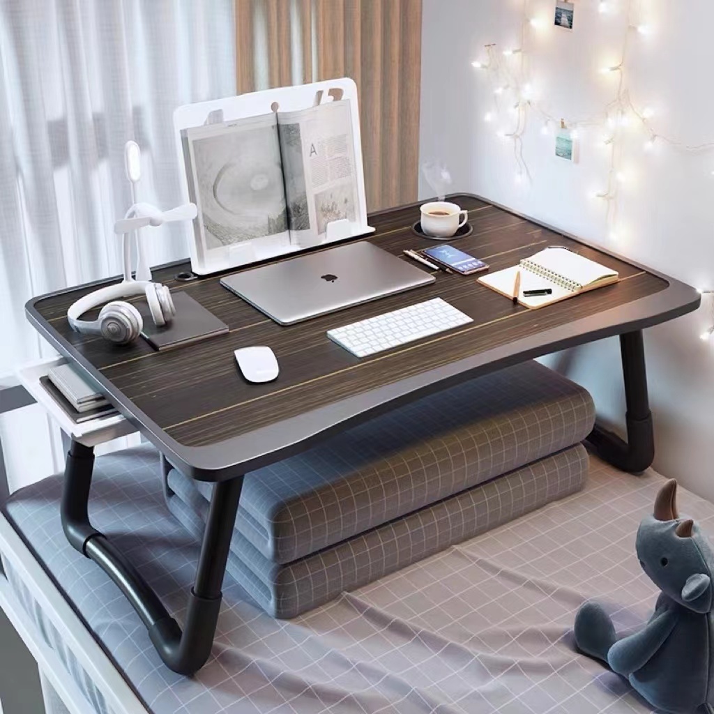 Laptop Desk for Bed,Portable Folding Lap Desk Bed Table Standing Work Table Bed Tray with USB Port/Cup Holder for Bed Couch/Sofa