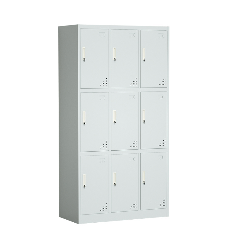 Metal Locker 3 door  Wardrobe Locker Staff Clothea Closet Steel Storage Locker with 2/4/6/9/12/15/18/24 door