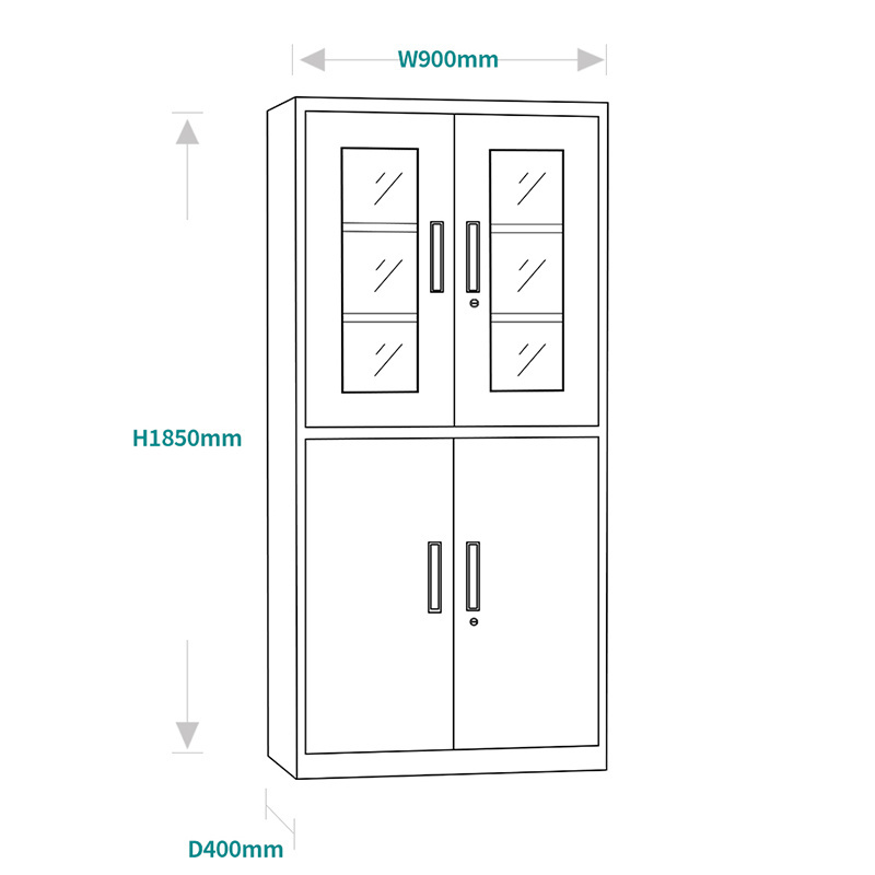 New design office  filing cabinets metal garage cabinets storage steel cupboard locker with four doors