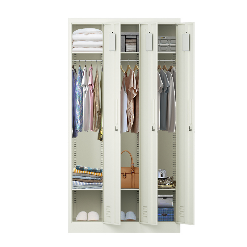 Metal Locker 3 door  Wardrobe Locker Staff Clothea Closet Steel Storage Locker with 2/4/6/9/12/15/18/24 door