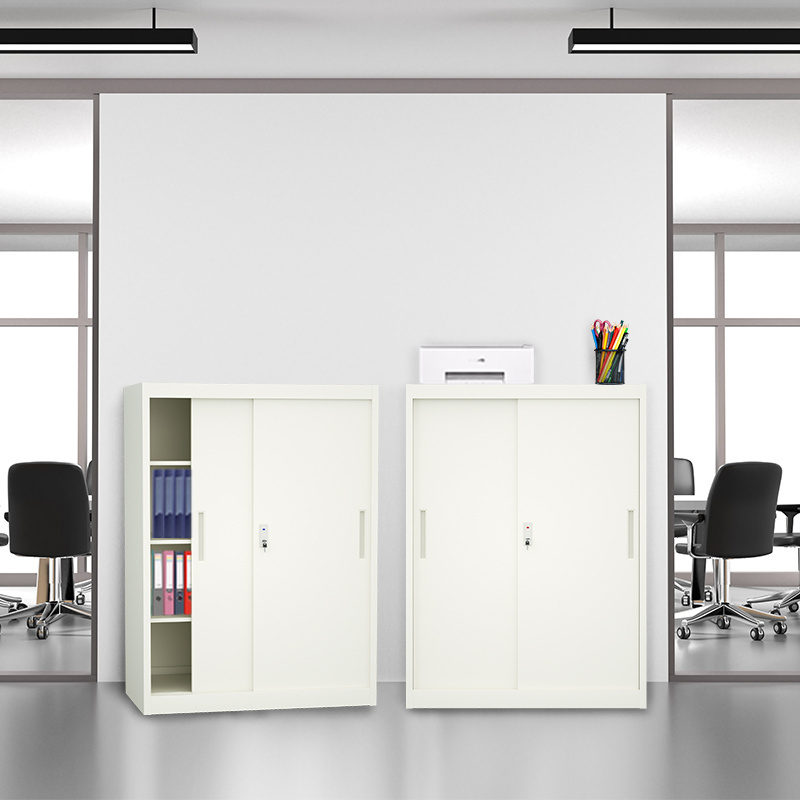 Wholesale Metal File Cabinet Office Storage Cabinet Steel Filing Cabinet Iron OEM/ODM Metal Cupboard with 2 sliding door