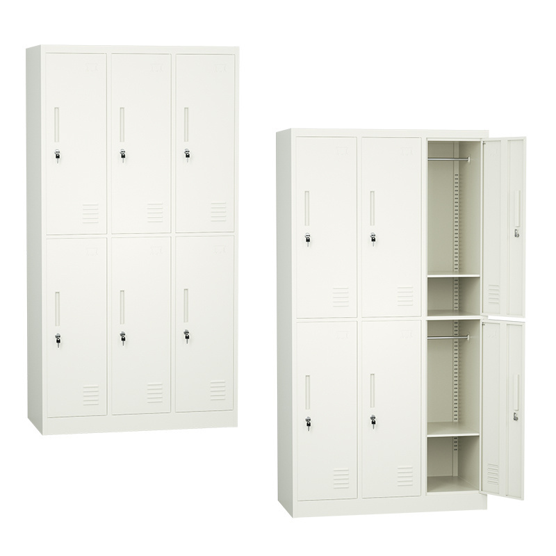 Metal Locker Cabinet Gym Lockers Worker Cupboard For Clothes Steel Locker Staff Changing Room Closet Wardrobe with 6/9/12 Doors