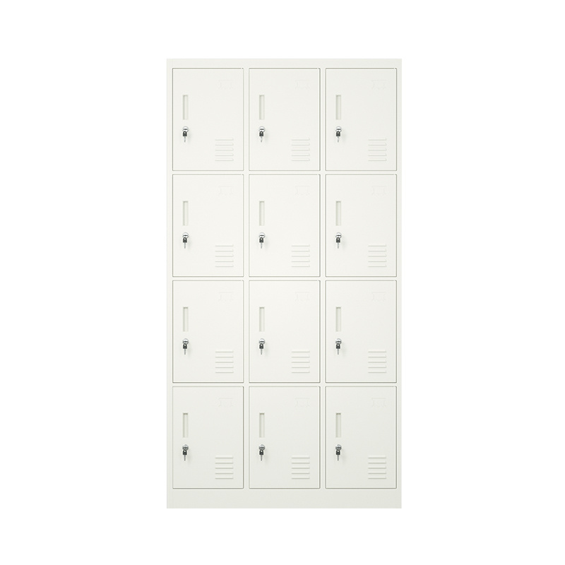 12 Doors steel locker Cabinet gym Locker Clothes Storage Cabinet steel wardrobe Locker for school staff