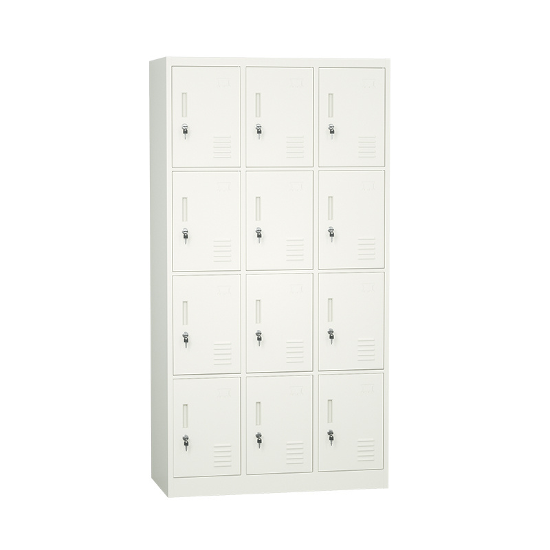 12 Doors steel locker Cabinet gym Locker Clothes Storage Cabinet steel wardrobe Locker for school staff