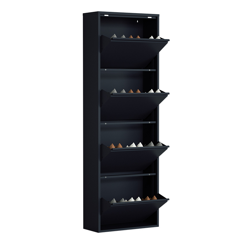 Home Furniture Steel Cabinet Shoe Storage Metal Thin Shoe Cabinet Steel Shoe Shelf For Wall