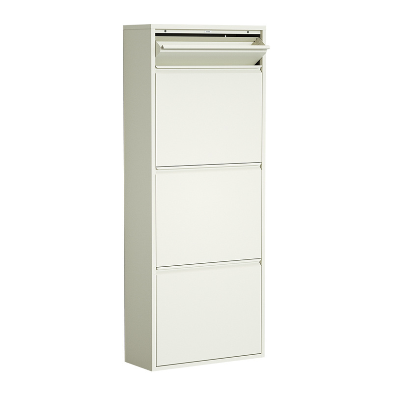 Home Furniture Shoe Storage Cabinet Steel Slim Shoe 3 Drawer Cabinet for wall