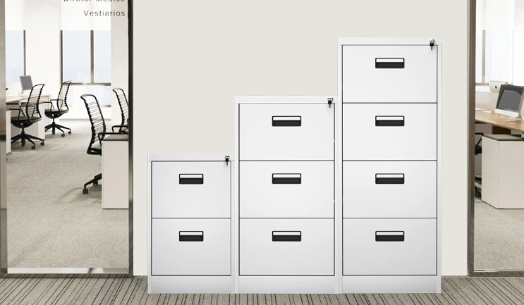 Metal Storage Office 2 3 4 Drawers Office Cabinet Steel Filing Vertical File Cabinet for Home Office School Equipment