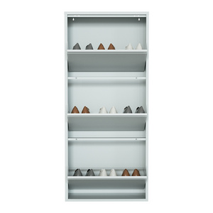 Steel Shoe Cabinet Slim Shoe Rack For Hallway Metal Shoe Storage Locker with 3/4/5 Drawer