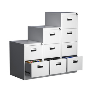 Metal Storage Office 2 3 4 Drawers Office Cabinet Steel Filing Vertical File Cabinet for Home Office School Equipment