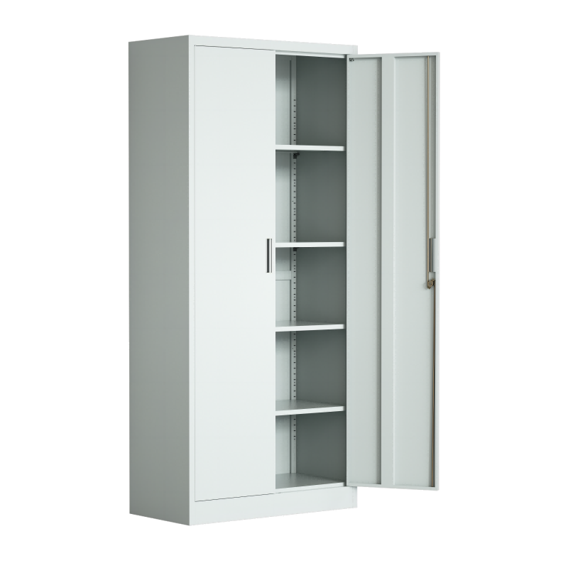 Customized Office Metal Storage Cabinet with 2 Doors Steel Cupboard Metal Filing Cabinet With 4 Shelves