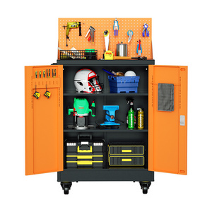 Tool Cart Steel Garage Cabinet Storage With Wheels Metal Tool Cabinet for household workbench garage warehouse