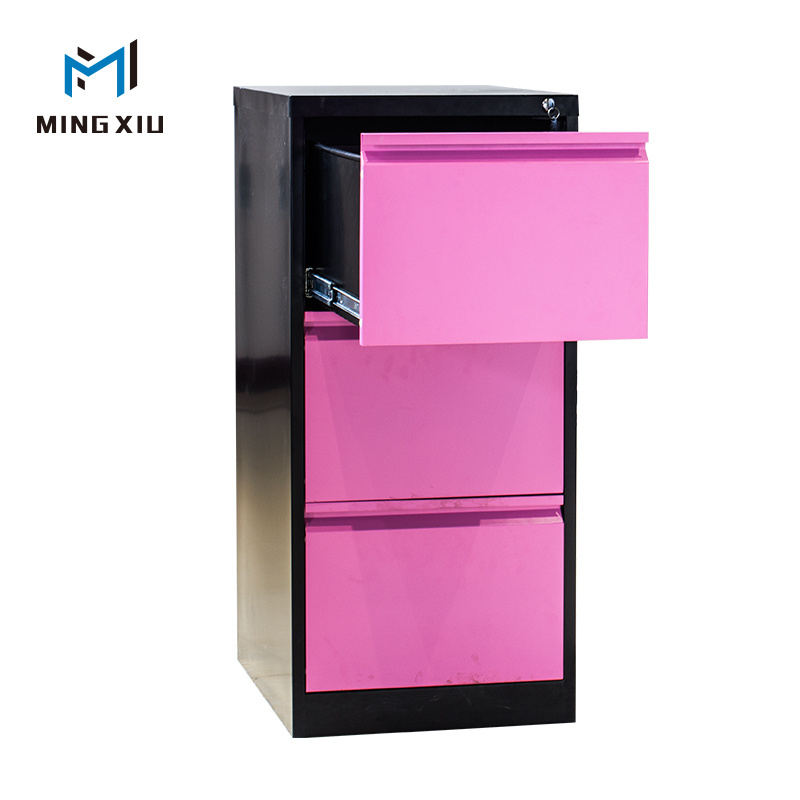 Metal Cabinets 3 Drawer Cabinet Office Storage Steel File Cabinet with Lock