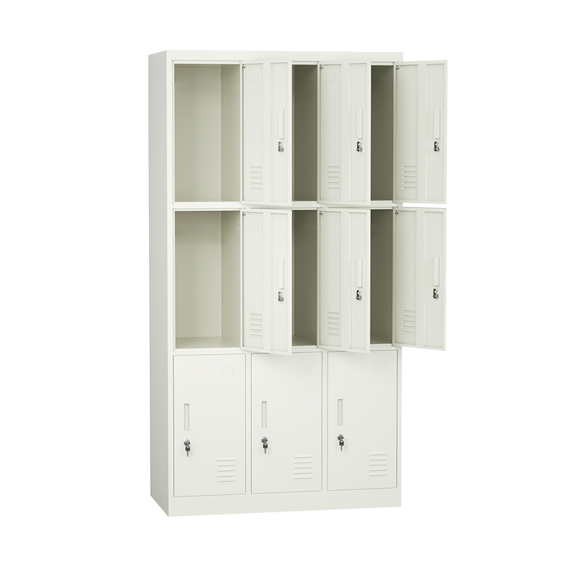 Wholesale 9 door steel locker cabinet change room cloth storage cabinet Metal locker for workshop staff gym locker