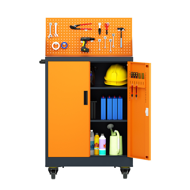 Tool Cart Steel Garage Cabinet Storage With Wheels Metal Tool Cabinet for household workbench garage warehouse