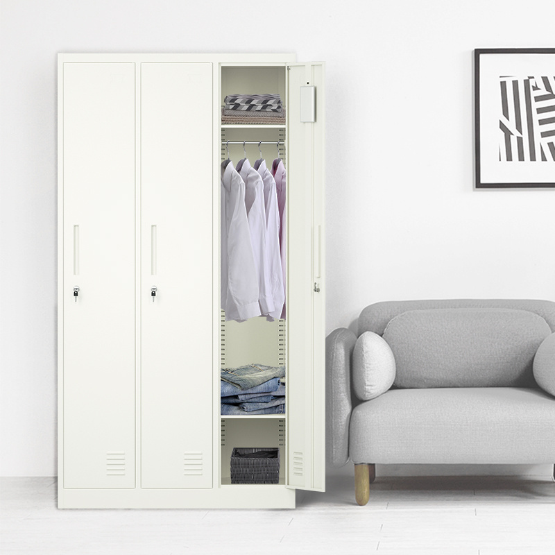 Metal Locker 3 door  Wardrobe Locker Staff Clothea Closet Steel Storage Locker with 2/4/6/9/12/15/18/24 door