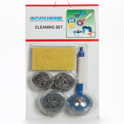 kitchen cleaning utensil stainless steel wire scourer/ss scourer/AISI 410 scrubber