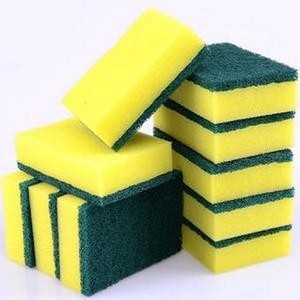 Kitchen Cleaning Sponges And Scouring Scrubber Pads Cellulose Biodegradable Green Pad For Dishes And Pots