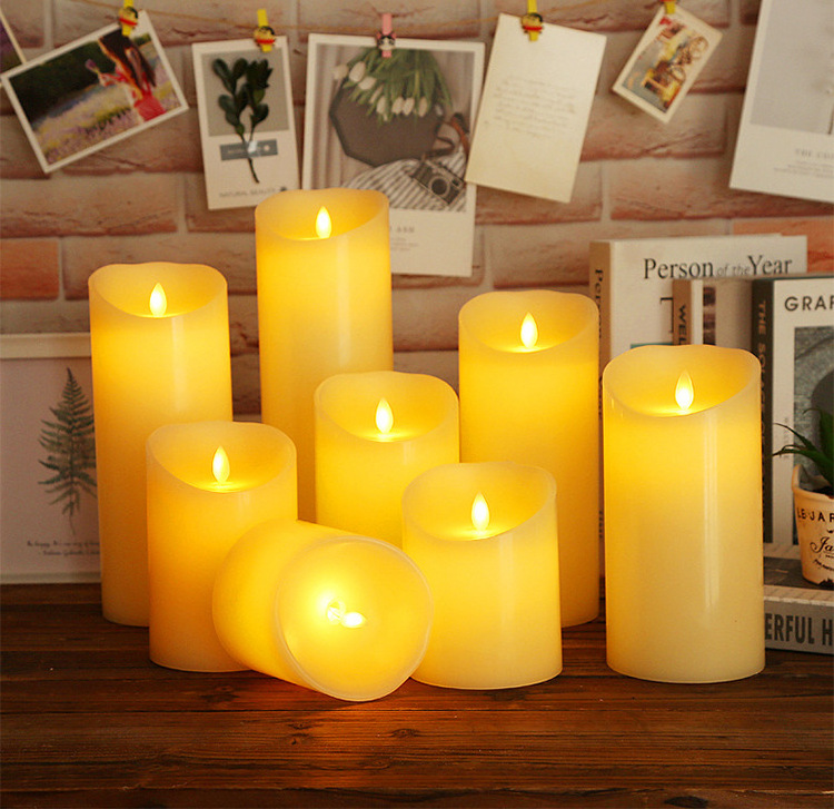 Flameless Flickering Led Candles 3d real flame Electronic Votive Led Lamp Halloween Home Decor