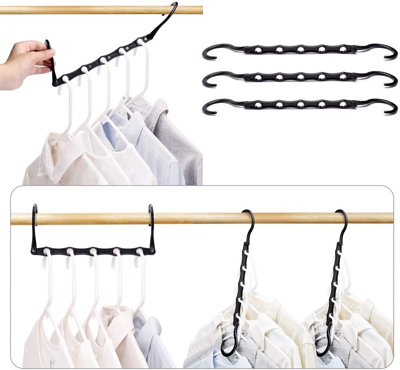 Wholesale Best seller Magic Space Saving Cheap Plastic Hanger Organizers multi layer hanger