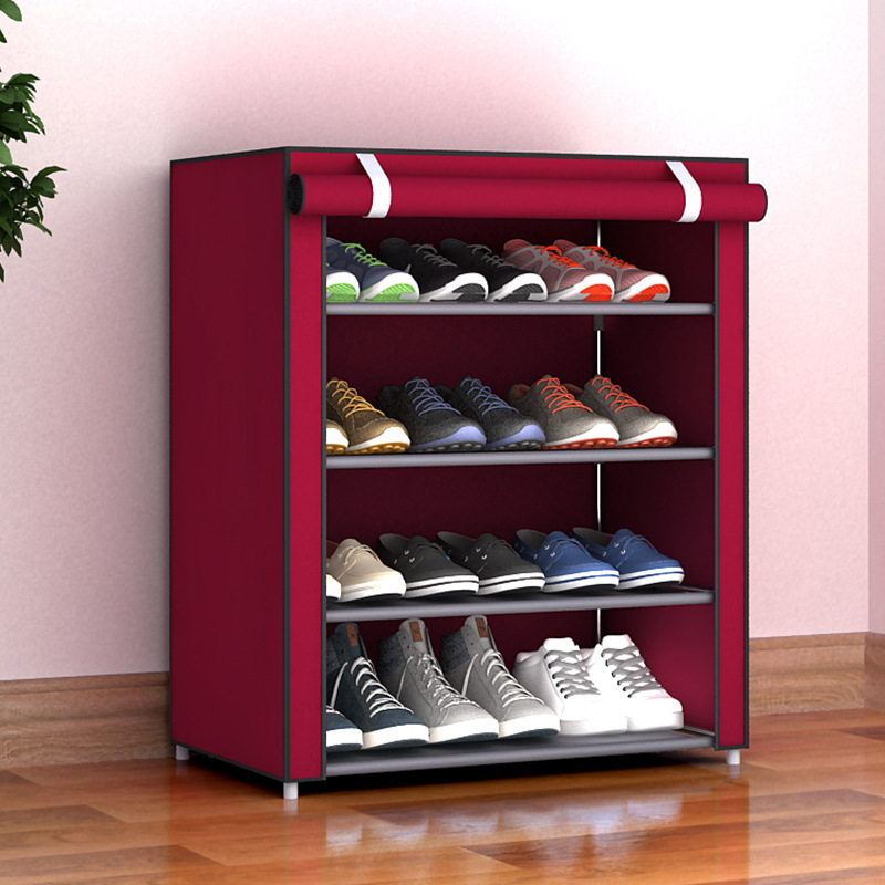 Wholesale Non-woven folding fabric shoe cabinet storage organiser closet organizer shoe rack living room furniture