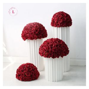 Wedding Table Center Piece Large Size Black Tea Blooming Tea Water Red Rose Flower Ball For Wedding Decoration