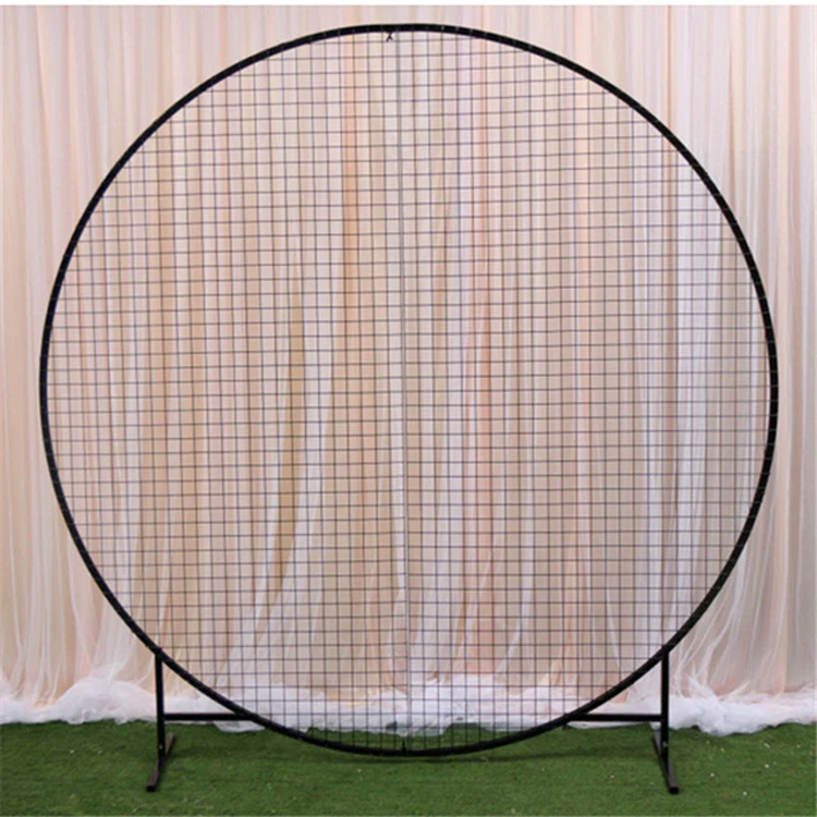 Grid Arch Flower arrangement Balloon Decoration led Wedding Backdrop Metal Stand