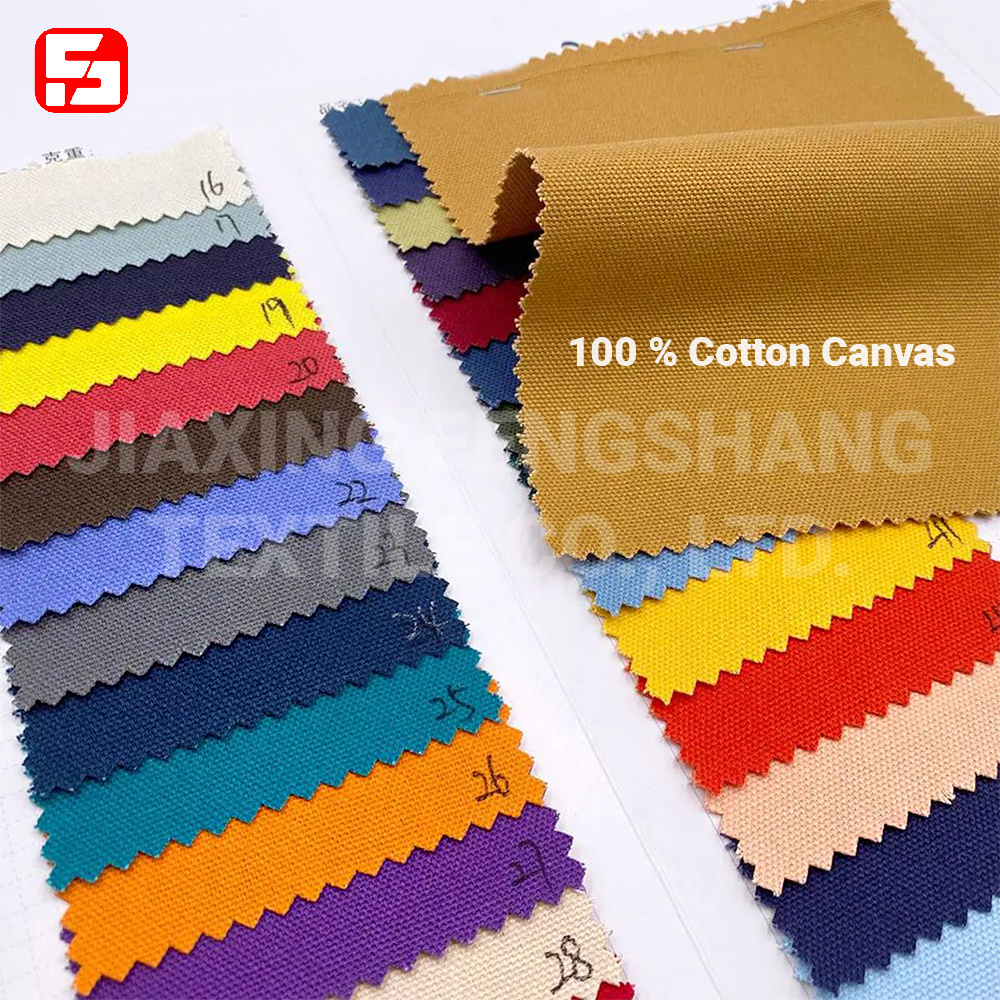 wholesale fabric textile Pure white cotton 2x2 canvas lienyarn fabric for canvas cloth tote bag material cotton woven fabric