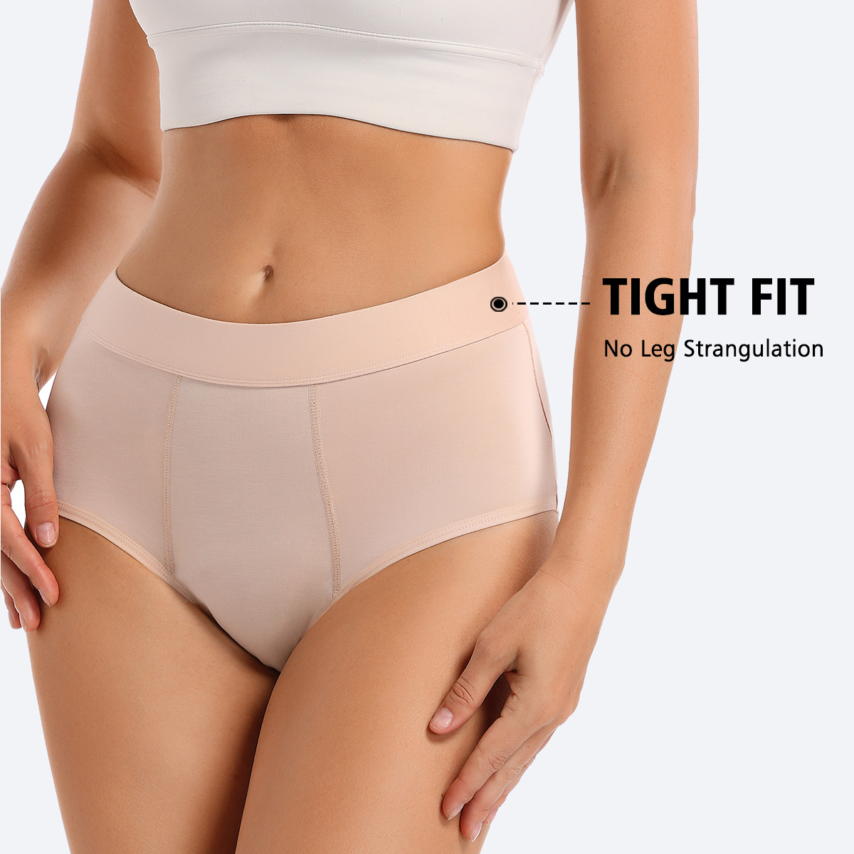 women colorful organic cotton bamboo culotte menstrual reusable menstrual underwear leakproof period panties heavy flow