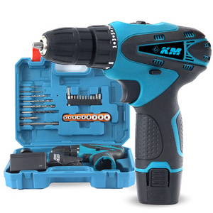 KM Power Craft Portable Wireless Nail Drill 18V Cordless 12V Charged Battery Variable Speed 10mm 13mm Drilling Industrial Grade