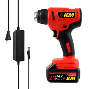 KM Factory Price Lithium-Ion Cordless Heat Gun Hot Air Plastic Welding Gun