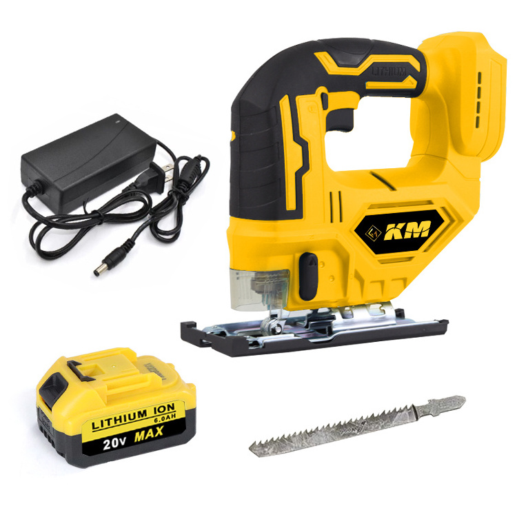 KM Cheap Price 20V Battery Wood Metal Cutter Sawing Machine Portable Cordless Jig Saw