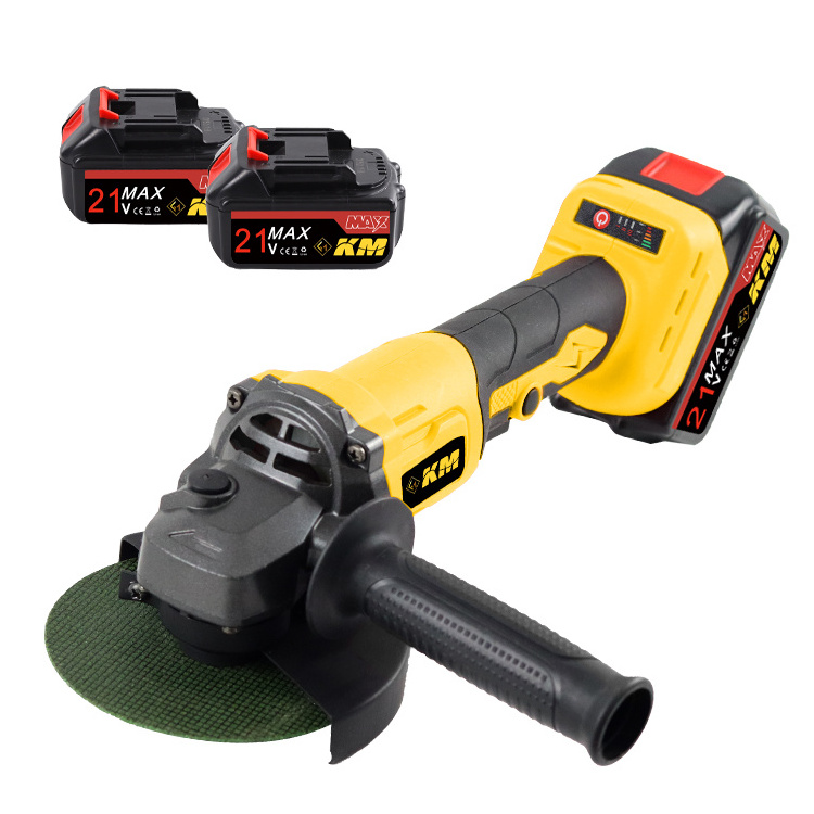 KM Electric Polisher Cutting Machine 21V Lithium-Ion Battery Brushless Cordless Angle Grinder