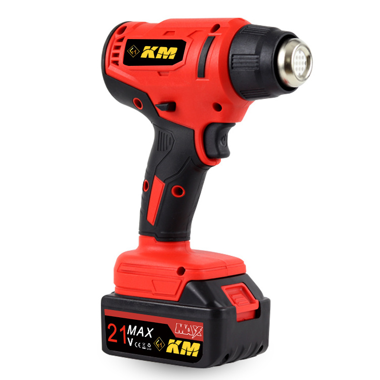 KM Factory Price Lithium-Ion Cordless Heat Gun Hot Air Plastic Welding Gun