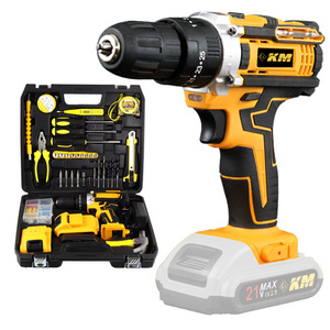 KM DIY Lithium Battery Charging Drill Portable Lithium Power Tools Cordless Drill Machine