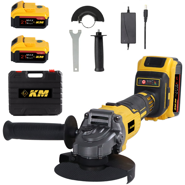 KM Heavy Duty 800W Cordless Small Angle Grinder Portable Handheld Electric Wireless Angle Grinder