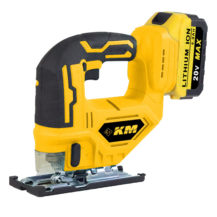 KM Cheap Price 20V Battery Wood Metal Cutter Sawing Machine Portable Cordless Jig Saw