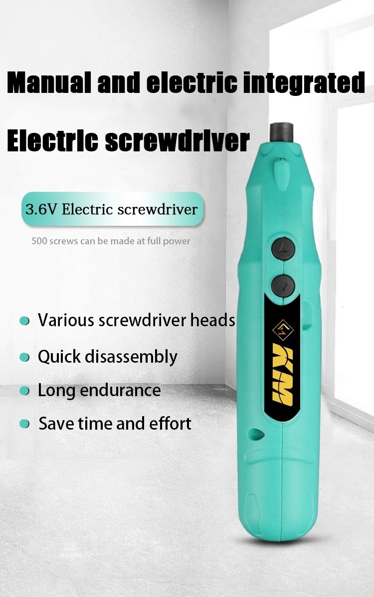 KM 3.6v Electric Rechargeable Battery Power Screw Driver lithium cordless screwdriver