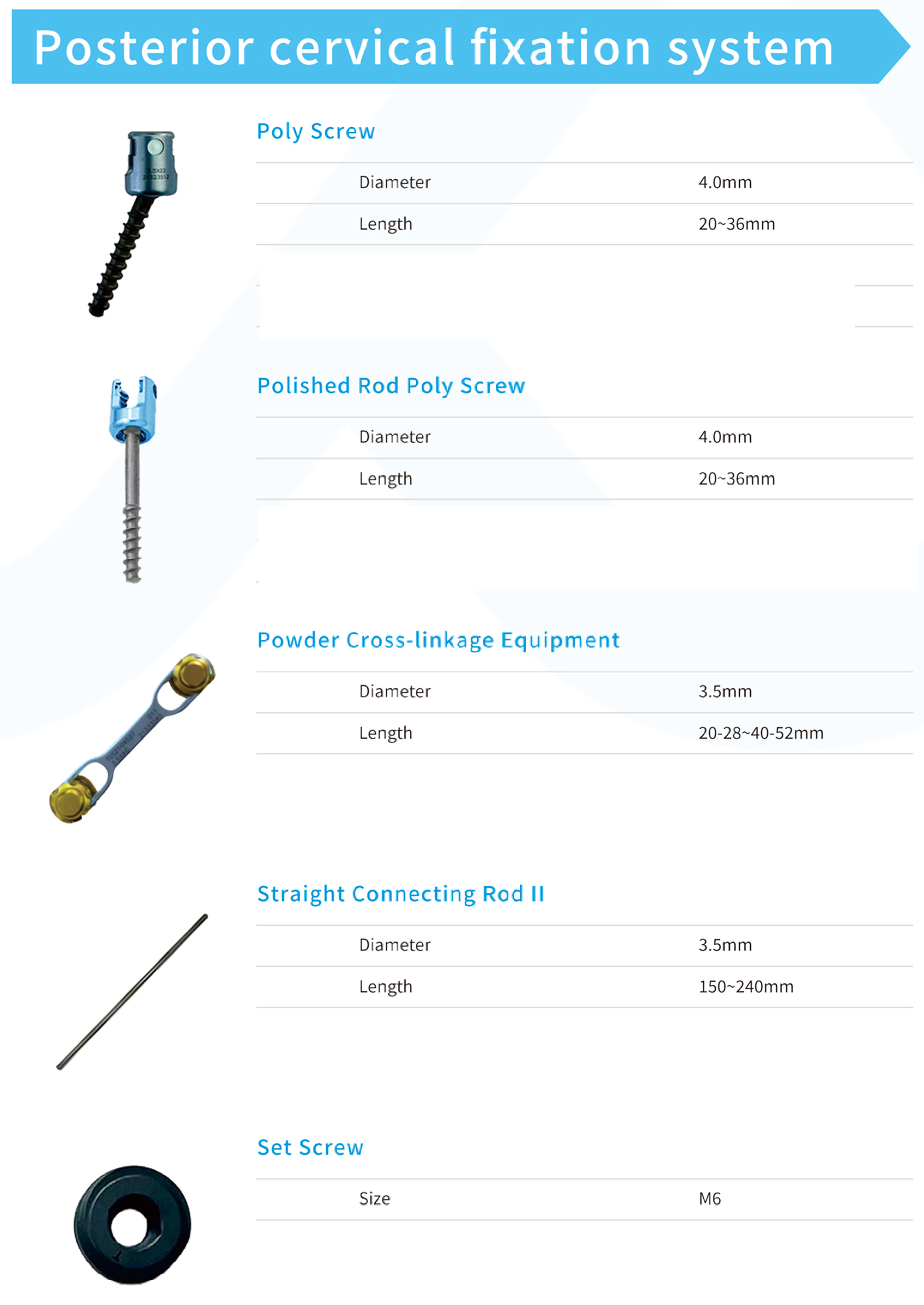 Lyntop Medical High Quality Custom Titanium Orthopedic Implants Polyaxial Pedical Screw For Posterior Cervical Fixation System