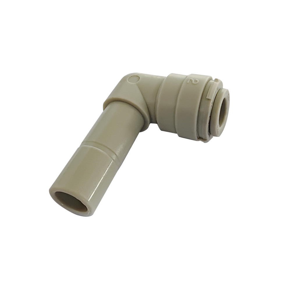 Free Sample 1/4'' 3/8'' L Shaped Elbow Ro Push Fit Plastic Quick Elbow Plastic POM Fittings for RO Water System