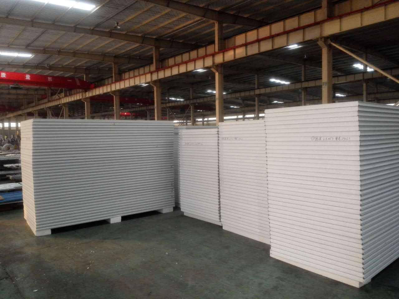 White color insulation eps styrofoam color flat steel sandwich panel for ceiling